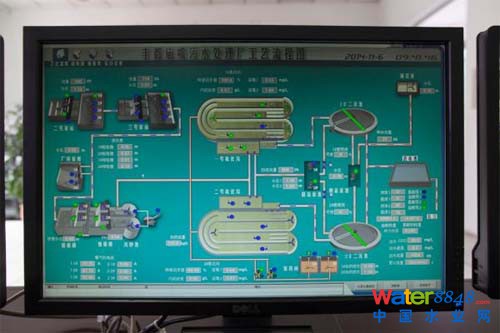 奉都廟嘴污水處理廠工藝流程。許海峰澎湃資料